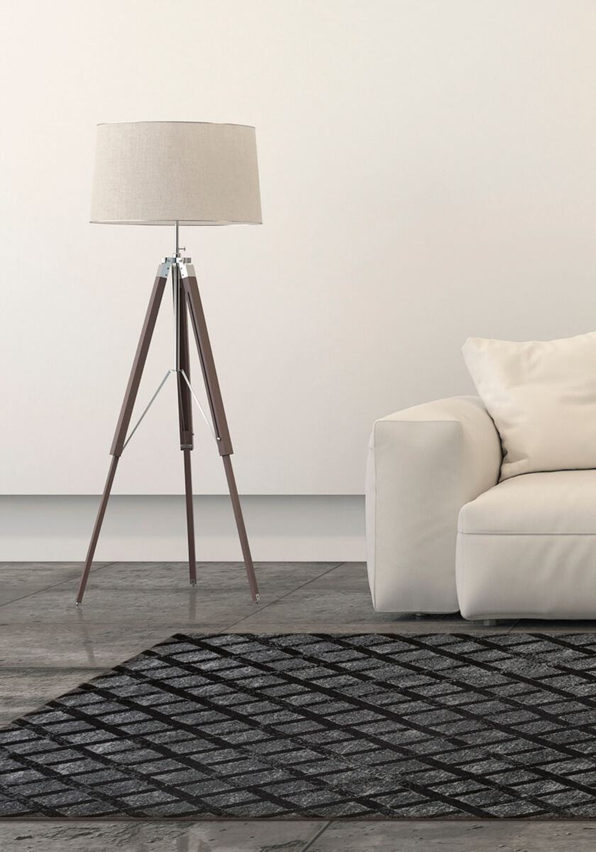 Ferry black grey diamond easy clean carpet