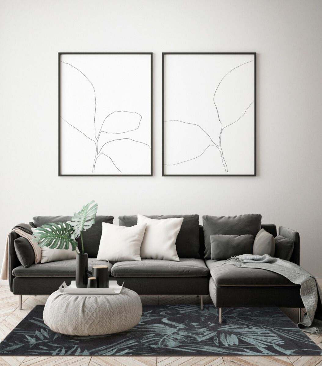 Easy-clean carpet green leaves Jungle 160x230