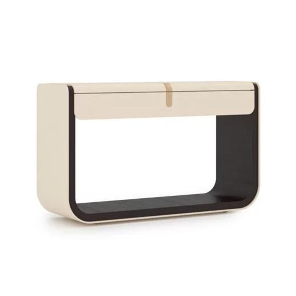 Konsola RITA biało-czarna w stylu glamour