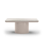 Link-bisque round outdoor coffee table