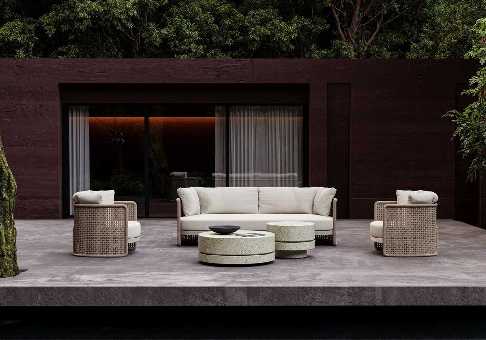 Miura-bisque 3-seater sofa 