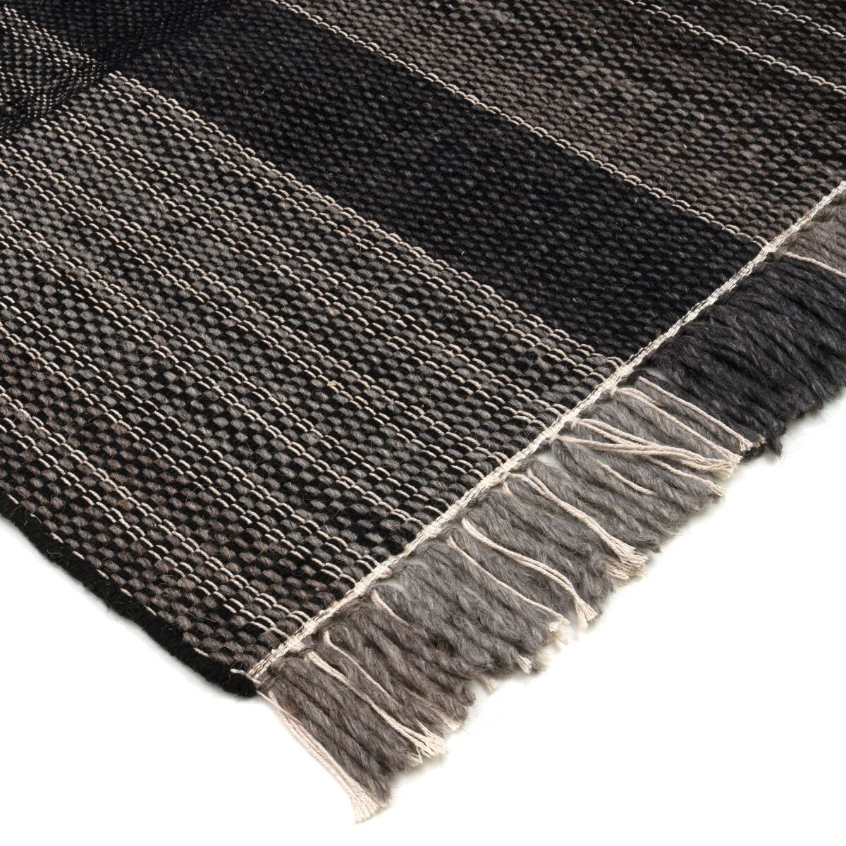 Dywan ręcznie pleciony Norton Black Grey