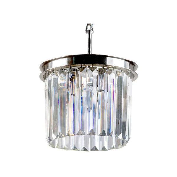 Luksusowy żyrandol art deco do salonu – Odeon I Silver.