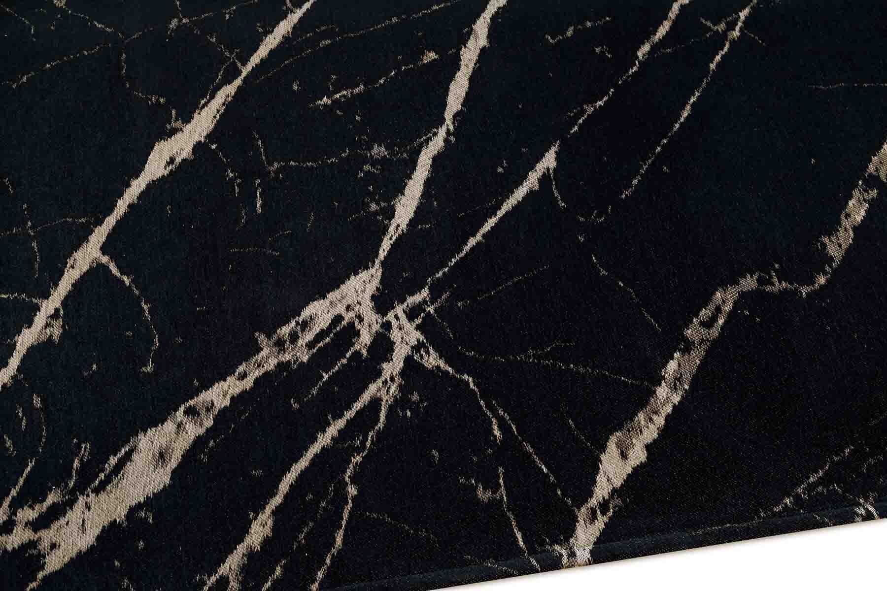Easy-clean black marble carpet Zień Pietra