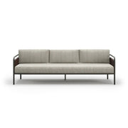 Sofa ogrodowa Link z aluminium i technorattanu widok z przodu