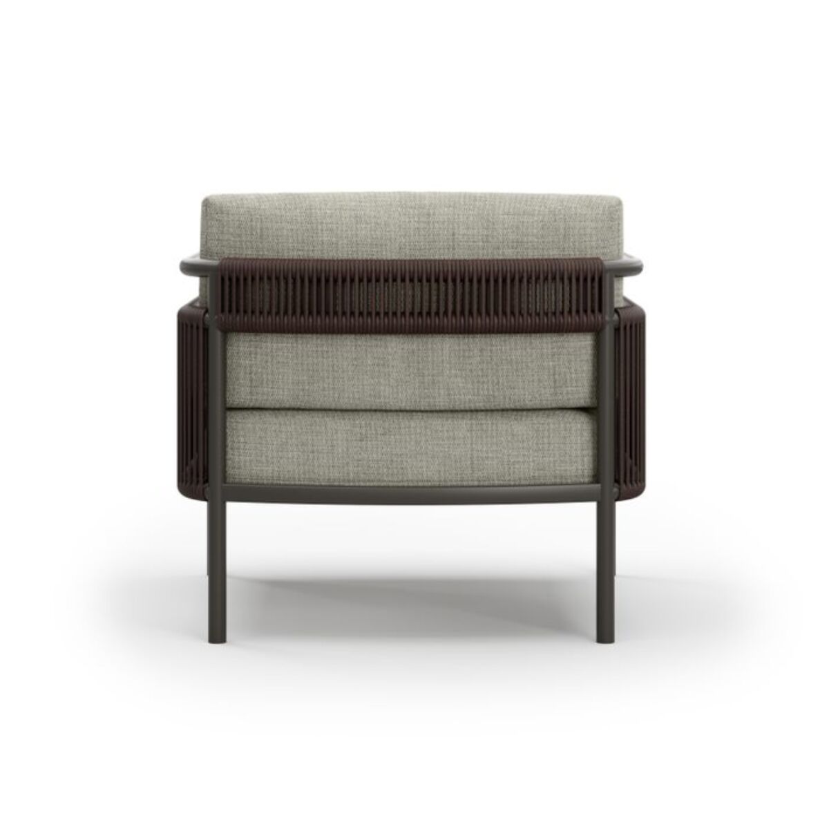 Sofa ogrodowa technorattan i aluminium widok od tyłu
