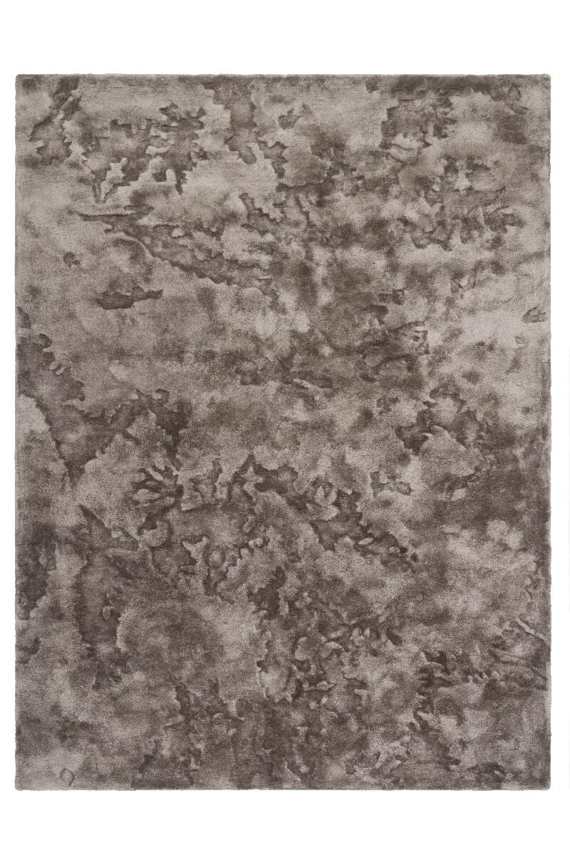 Hand-woven brown carpet Zień Tafoni