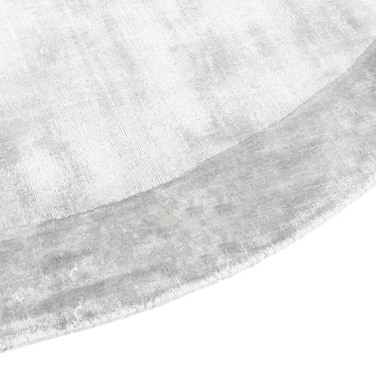 Hand-woven round rug, gray, modern, Tere