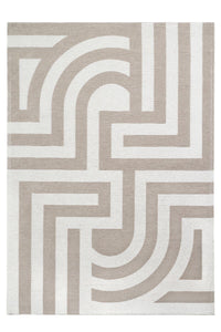 Tiffany Beige Art Deco Easy Clean Rug