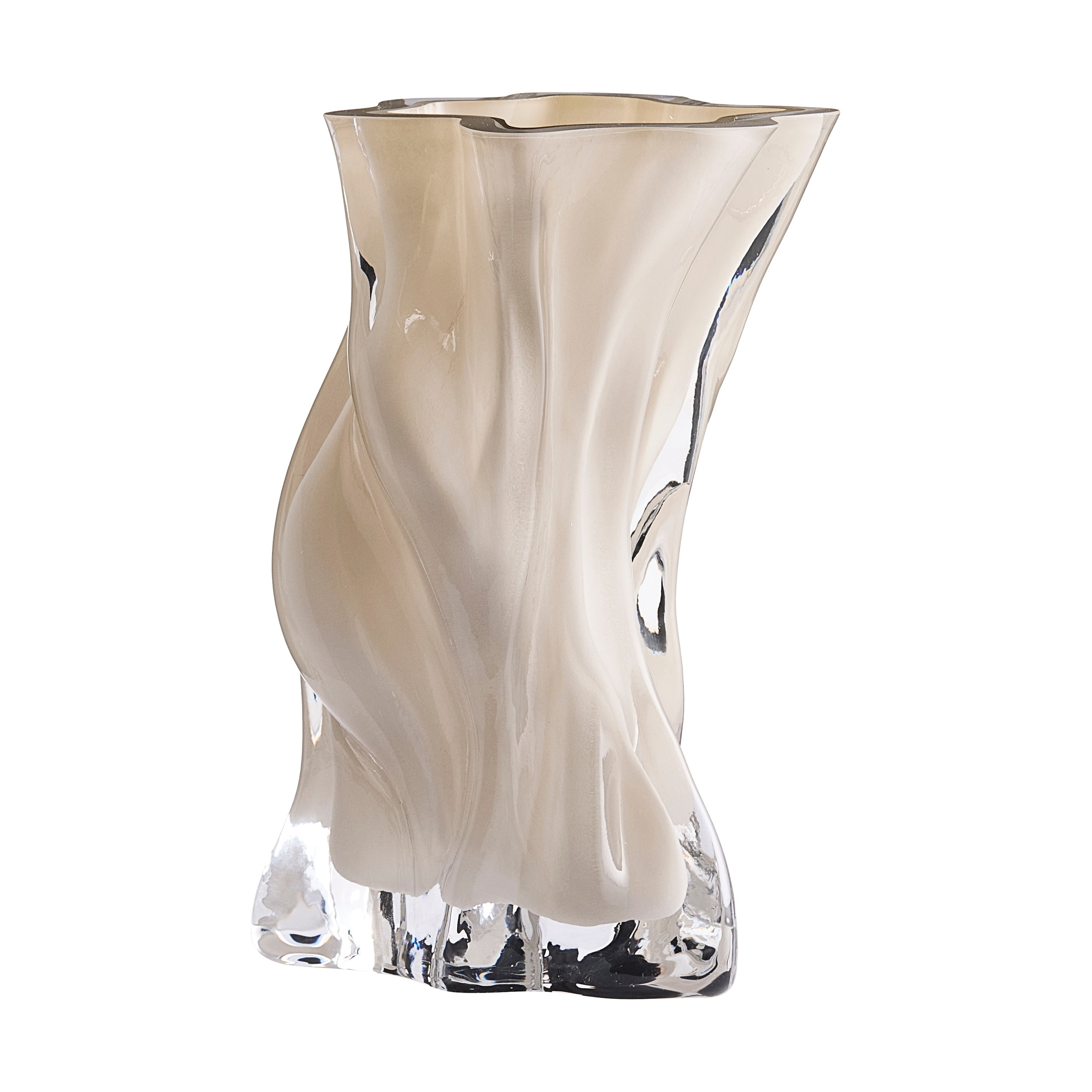 Wazon Vena Small Dark Cream