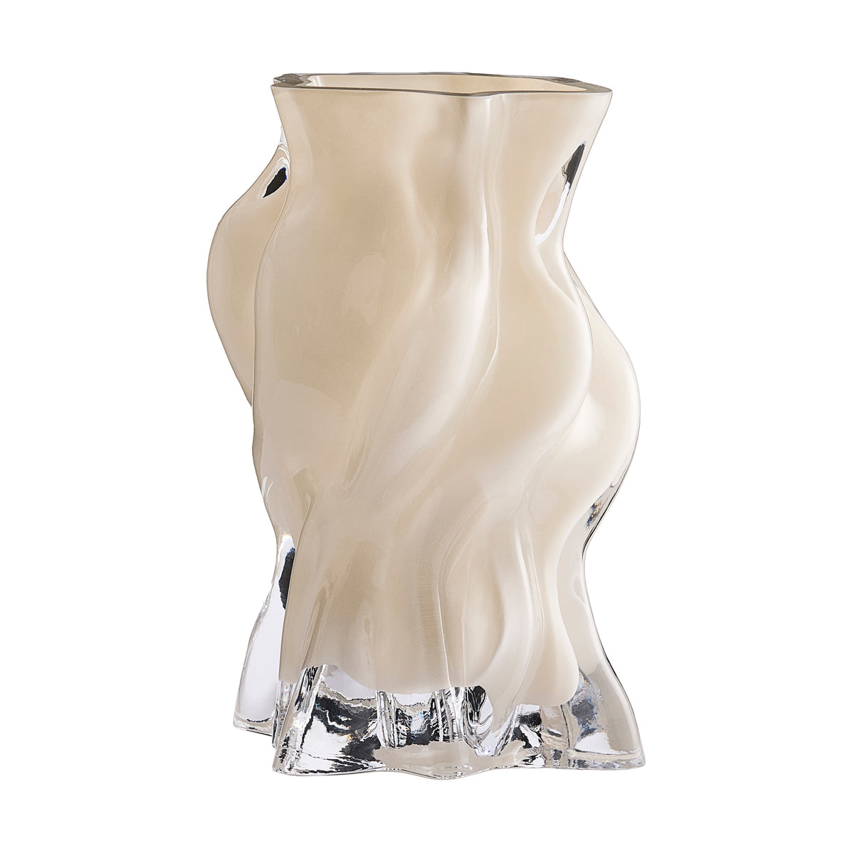 Wazon Vena Medium Dark Cream