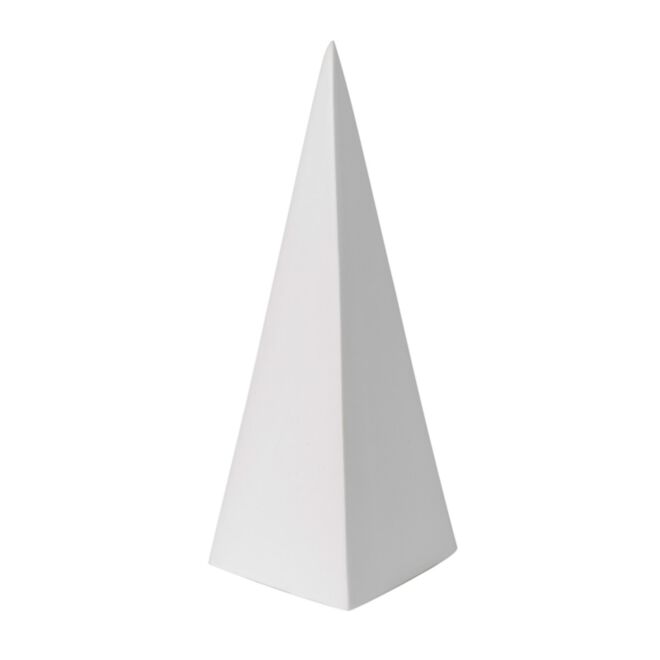 Piramida dekoracyjna White wykonana z ceramiki