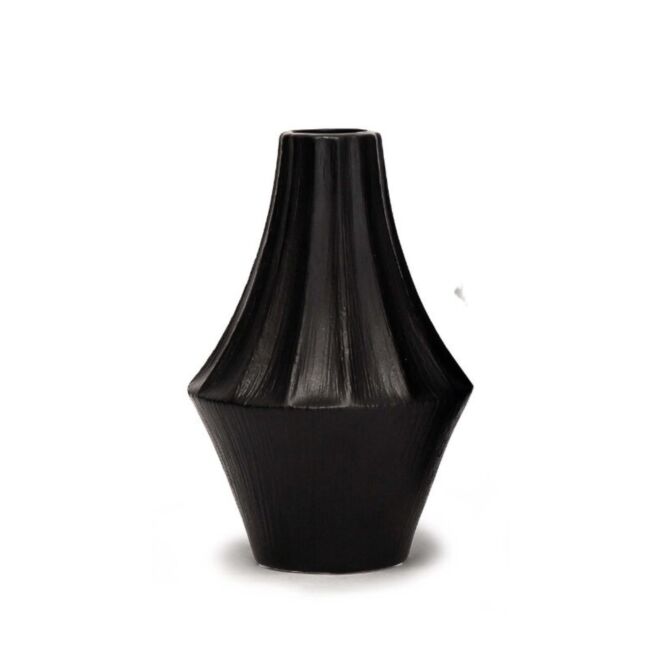 Czarny wazon ceramiczny w stylu modern